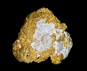 Native gold on quartzite