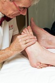 Physiotherapy,foot joint examination