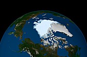 Arctic ice minimum extent,2012