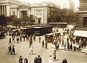 Early 20th century street scene,USA
