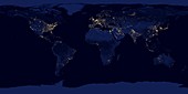 Earth at night,satellite image
