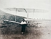 Otto Lilienthal and glider,1895