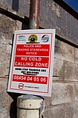 Anti 'cold calling' sign
