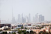 Dubai skyline and houses