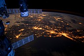 East coast USA at night,ISS image