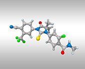 Enzalutamide drug,molecular model
