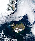 Iceland,satellite image