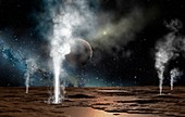Kuiper Belt Object geysers,artwork