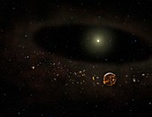 Planetary dust ring changes,artwork