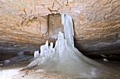 Ice cave formations,Switzerland