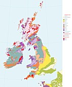 Geological map of the British Isles