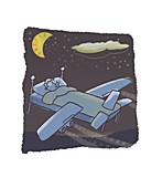 In-flight sleep,conceptual artwork