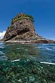 Pinnacle of rock in the Maluku islands