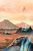 Surface of Venus and probe,artwork