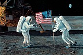 Apollo 11 Moon landing,1969,artwork