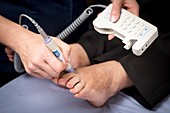 Diabetes clinic,ultrasound foot scan