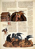 Daniel in the lions' den,1430 artwork