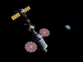 Soyuz and Orion spacecraft,artwork