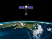 Soyuz spacecraft in Earth orbit,artwork
