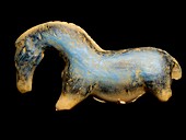 Prehistoric carved horse,Vogelherd Cave