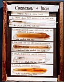 Historical iron corrosion samples