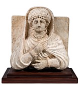 stone bust of a woman