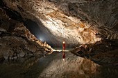 Cave exploration,France