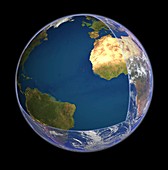 Earth's atmosphere,cutaway Earth globe