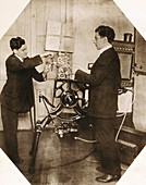 Disabled film projectionist,1919
