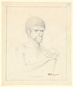 Aboriginal man,18th century artwork
