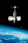 Salyut 7 space station in orbit,1980s