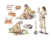 Bronze Age tools and utensils,artwork