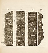 Ancient Egyptian hieroglyphics,1666
