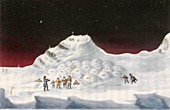 Igloos in the Canadian Arctic,1830s