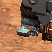 Curiosity rover drilling sample,2013