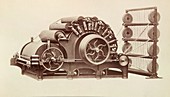 Textile industry machinery,1870s