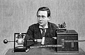 Guglielmo Marconi with his radio,1890s