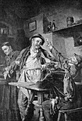 Tavern drinking scene,1880s