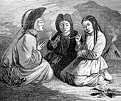 Kalchas women,Mongolia,1880s