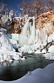 Waterfall in winter