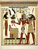 Wall painting at Thebes