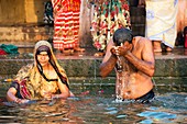 Bathing in the Ganges