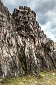Tuff volcanic rocks,upland crags