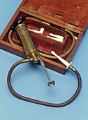 Weiss patent syringe,circa 1850