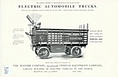 Electric truck advert,1900s