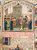 Richard II holding a court