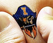 Electronic circuit temporary tattoo