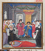 Priam and court mourn Hector
