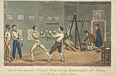 Two men boxing