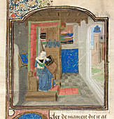 Christine de Pisan in her study